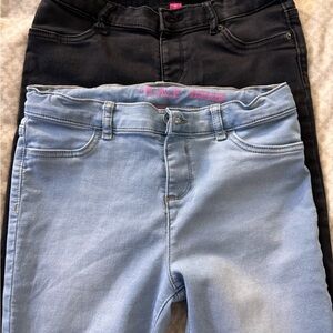 The Children's Place Black and Light Blue Kids Legging Jeans 2 Pack